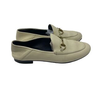 GUCCI Brixton Leather Horsebit Loafers in Mystic White 37.5
$990